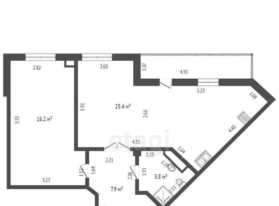 квартира г Омск р-н Кировский б-р Архитекторов 13 фото 30