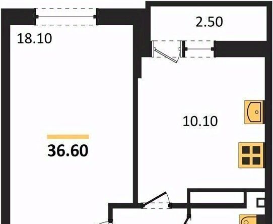 квартира г Краснодар р-н Прикубанский ул им. лётчика Позднякова 2к/17 фото 1