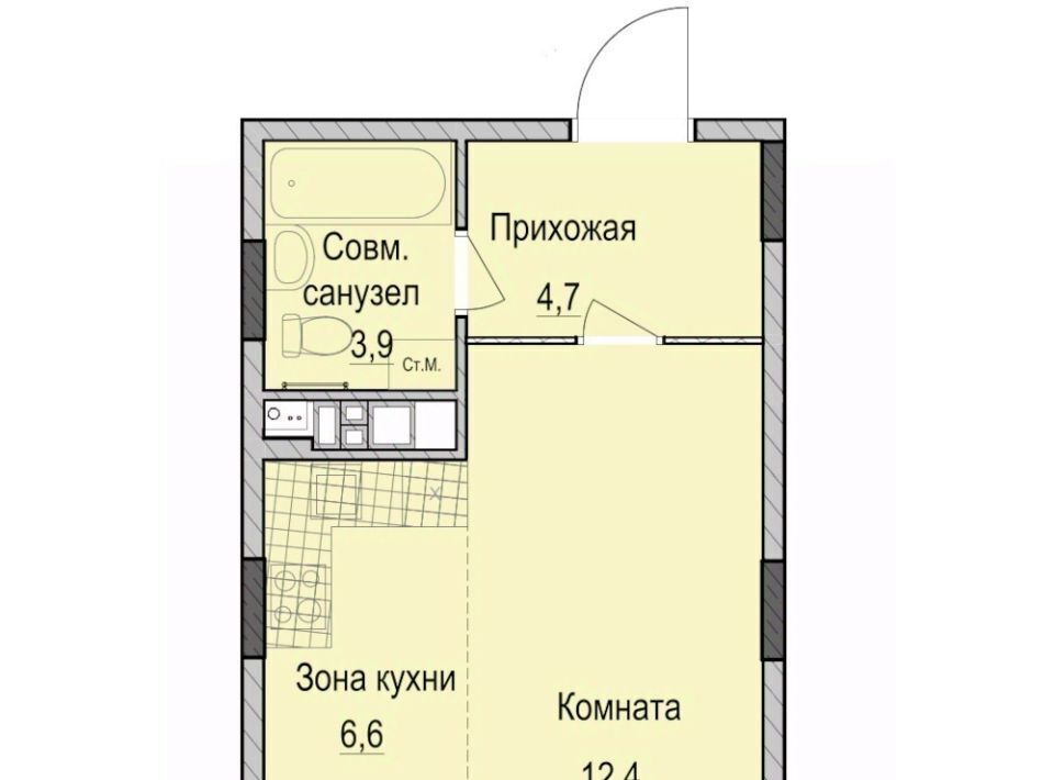 квартира г Казань ЖК «Ферма-2» Проспект Победы, жилмассив фото 1