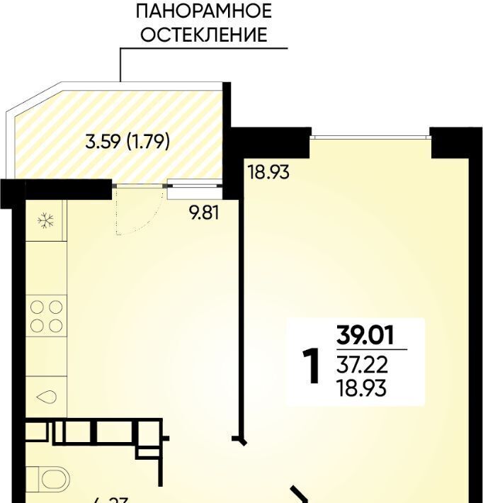 квартира г Краснодар р-н Прикубанский Достояние мкр фото 1