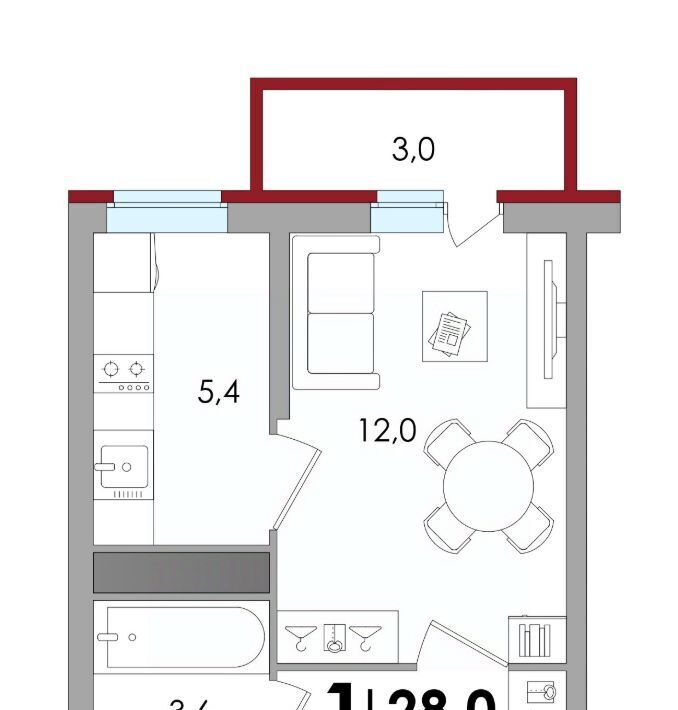 квартира р-н Калининский д Батино ул Сергея Есенина 15 фото 1