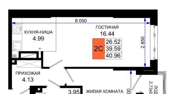 квартира г Ростов-на-Дону р-н Октябрьский пер Нефтекачка ЖК «Октябрь Парк» фото 1