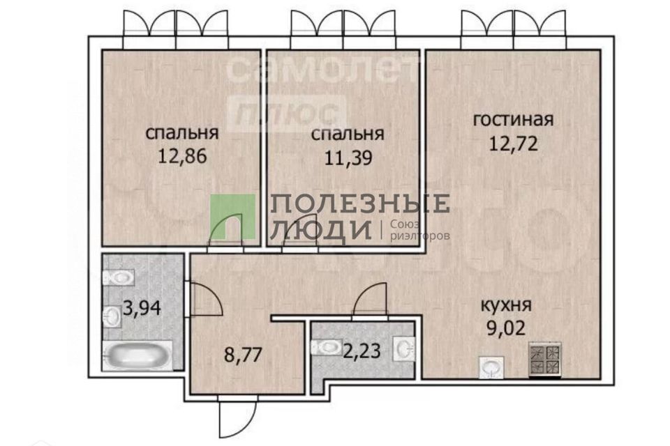 квартира г Уфа ул Минигали Губайдуллина 2к/1 городской округ Уфа фото 5