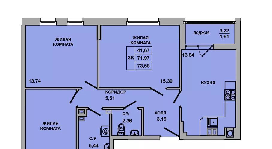 квартира г Батайск ул Ушинского 29к/1 фото 3