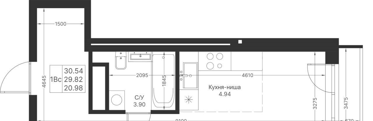 квартира г Казань метро Горки ПК 4, Мой Ритм жилой комплекс фото 3