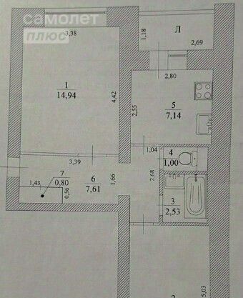 квартира г Ульяновск р-н Засвияжский ул Аблукова 65 фото 37