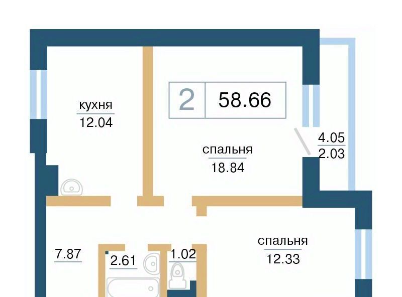 квартира г Красноярск р-н Советский микрорайон «Нанжуль-Солнечный» фото 1