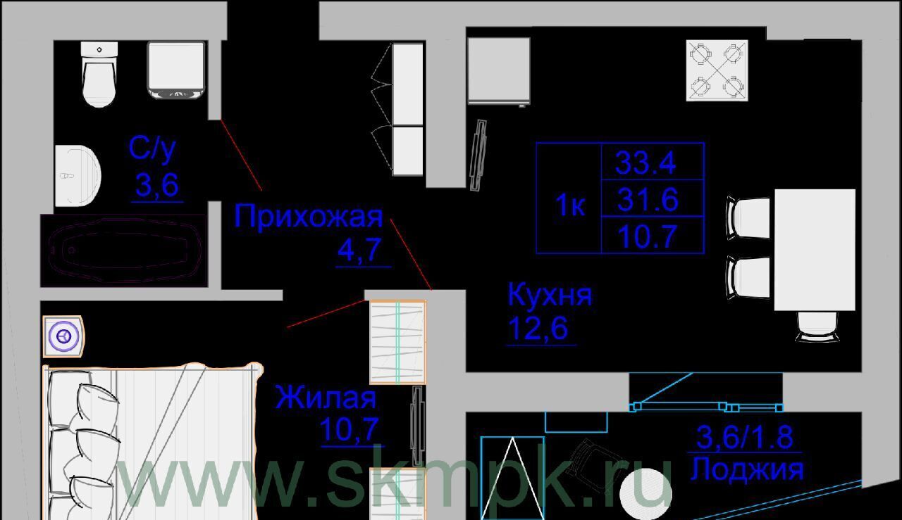 квартира г Калининград р-н Московский ул Печатная фото 2