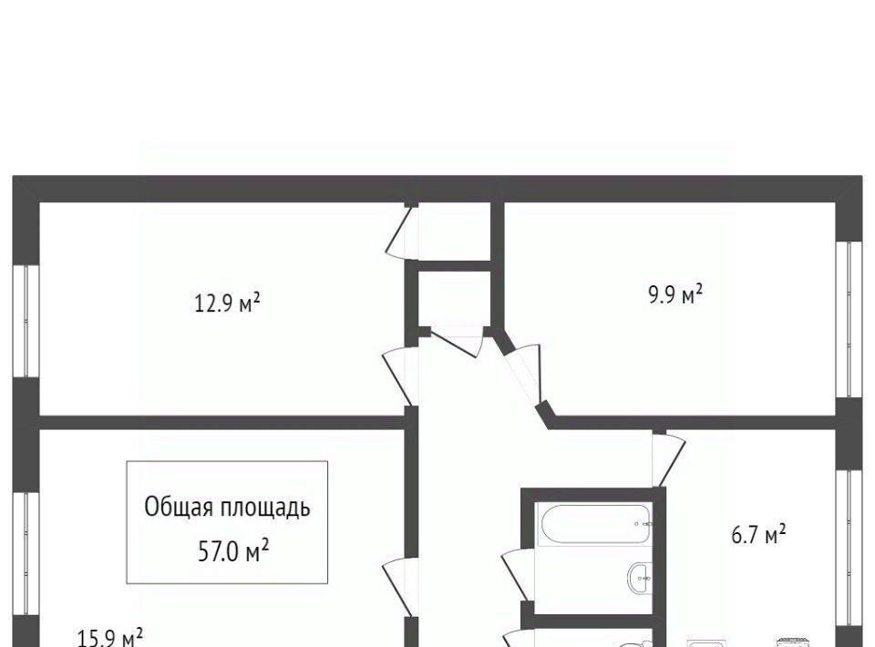 квартира г Новосибирск метро Площадь Гарина-Михайловского ул Ленина 25 фото 16