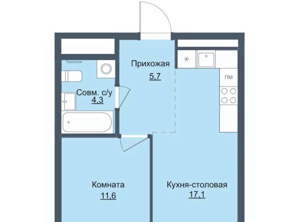 квартира г Ижевск р-н Октябрьский Северо-Западный ЖК «Истории» 4 жилрайон, 4-й мкр фото 1