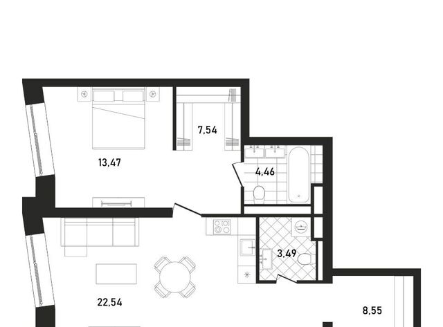 квартира метро Белорусская к 2. 3 фото