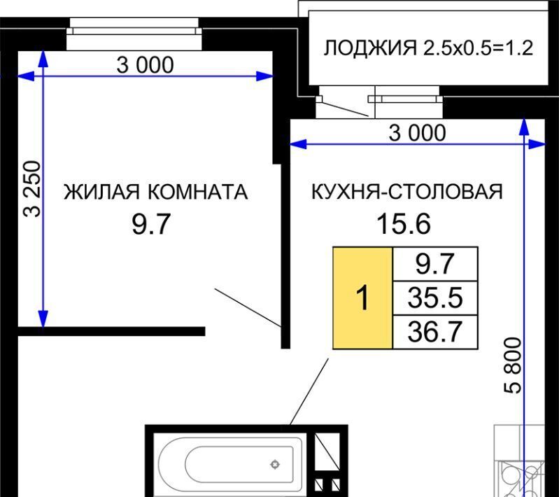 квартира г Краснодар р-н Прикубанский ЖК «Дыхание» фото 1