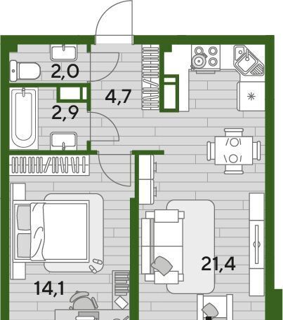 квартира г Краснодар р-н Прикубанский ул им. Анны Ахматовой фото 1