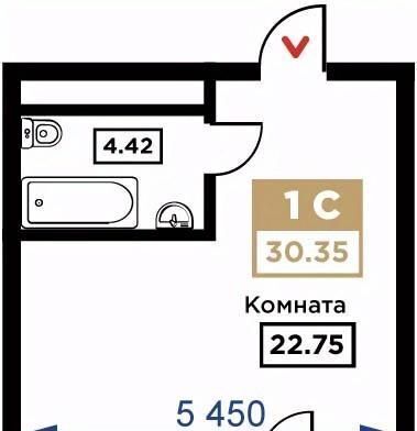 квартира г Краснодар р-н Прикубанский Школьный микрорайон ул Школьная 1 фото 1