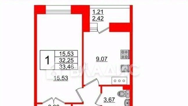 квартира р-н Всеволожский п Бугры ул Тихая 13к/3 Академическая фото 10