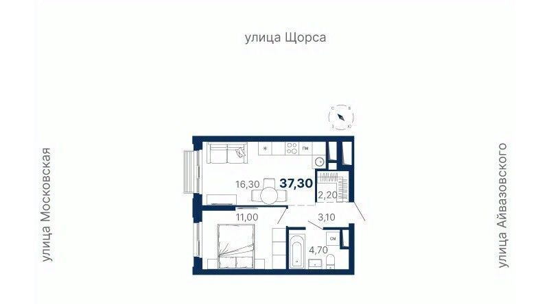 квартира г Екатеринбург Чкаловская ул Мартовская 249/2 фото 1