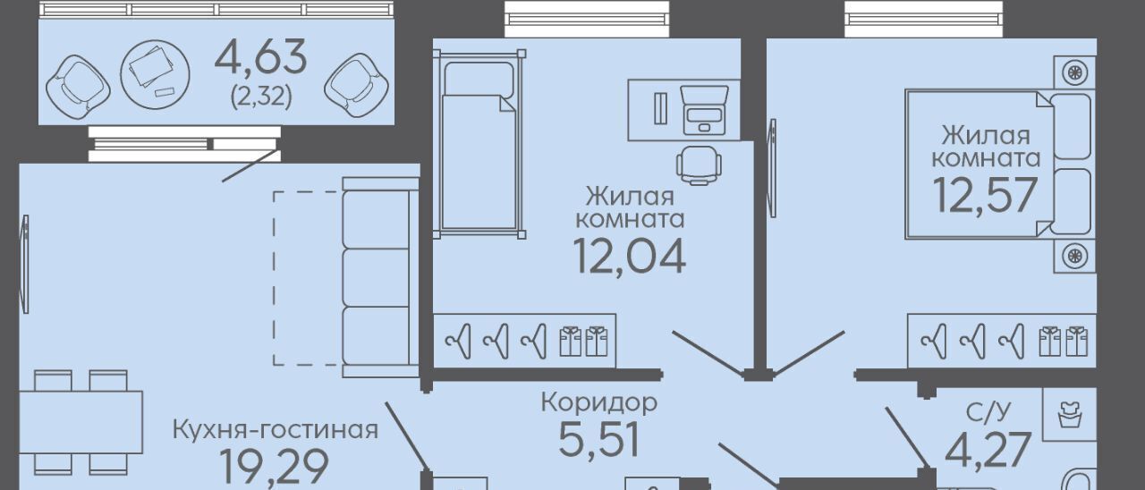 квартира г Екатеринбург микрорайон Новокольцовский Ботаническая Новокольцовский жилой комплекс фото 1