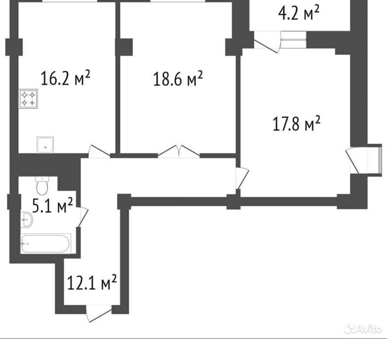 квартира г Красноярск ул Калинина 175а/2 фото 1