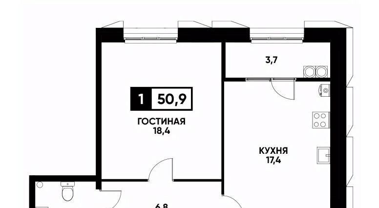квартира г Ставрополь р-н Промышленный ул Николая Голодникова 9 фото 1