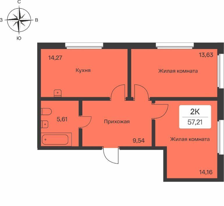 квартира р-н Всеволожский п Янино-1 ЖК Расцветай Янино Заневское городское поселение, Проспект Большевиков фото 1