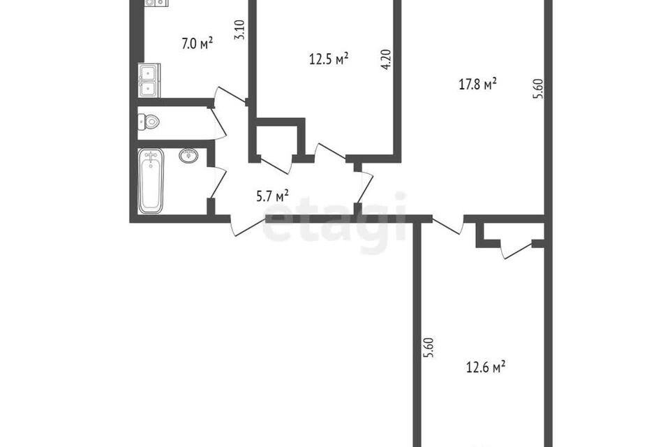 квартира г Омск пр-кт Королева 16 Омский район фото 10