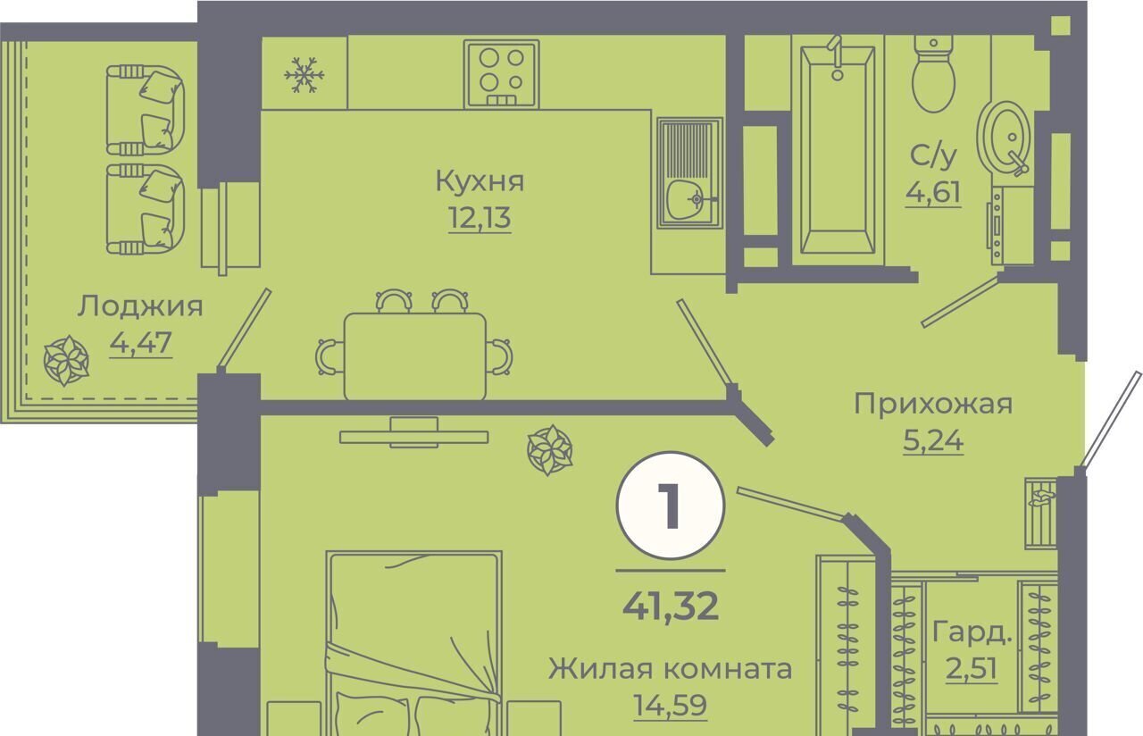квартира г Ростов-на-Дону р-н Советский ул Еременко 4/9 мкр. 4 фото 1