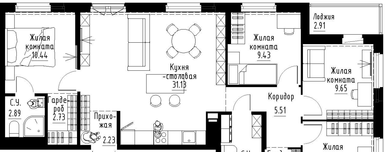 квартира г Екатеринбург Ботаническая б-р Золотистый 15 фото 1