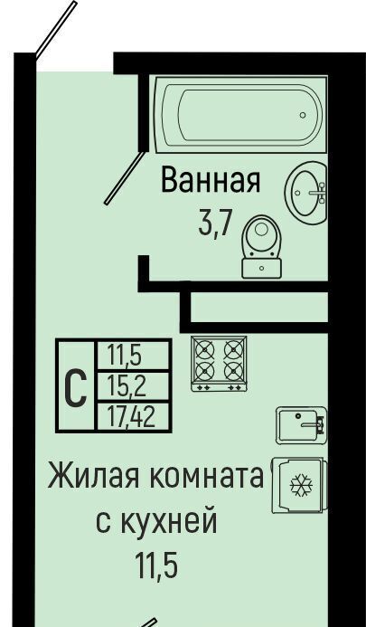 квартира р-н Туапсинский с Ольгинка ул Солнечная фото 1