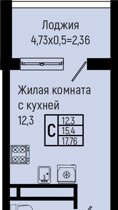 квартира р-н Туапсинский с Ольгинка мкр 3-й 21 фото 1