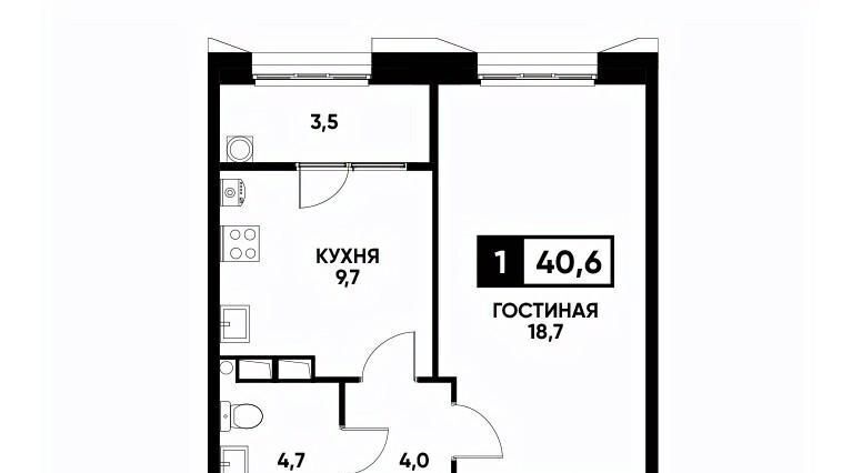 квартира г Ставрополь р-н Промышленный ул Николая Голодникова 9к/1 фото 1
