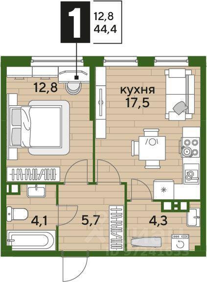 квартира г Краснодар р-н Прикубанский Восточная улица фото 1