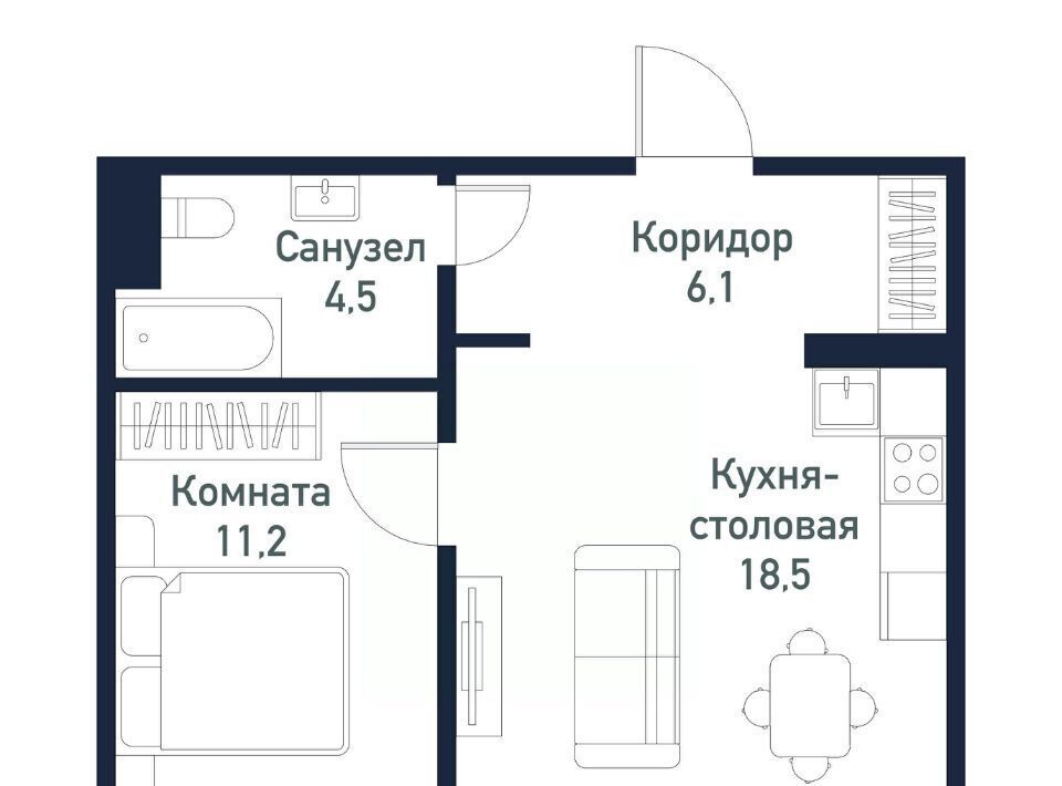 квартира р-н Сосновский п Пригородный Кременкульское с/пос, Парковый Премиум жилой комплекс фото 1