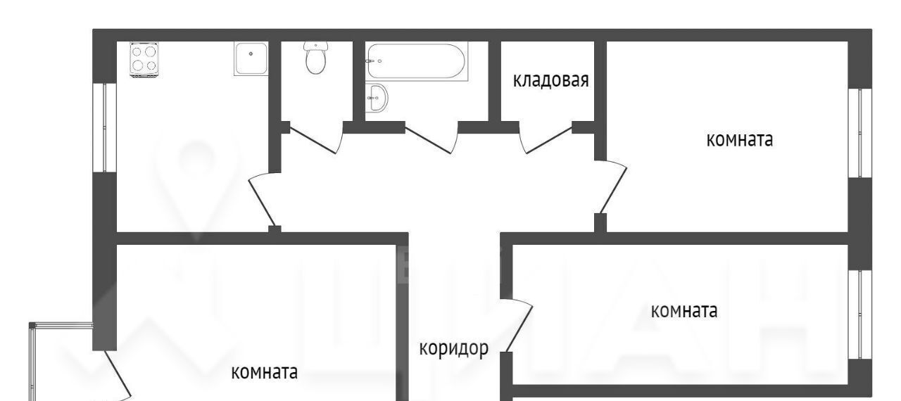 квартира г Красноярск р-н Центральный ул Дмитрия Мартынова 15 фото 2