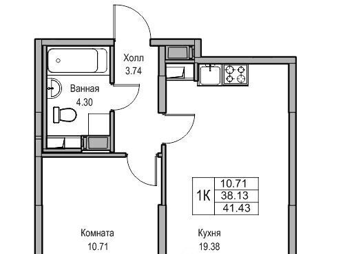 квартира г Санкт-Петербург ул Ивинская 5к/2 Беговая фото 1