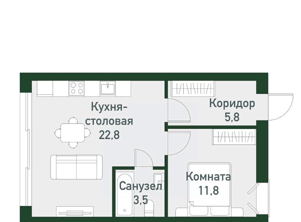 квартира п Западный р-н мкр Привилегия ул Спортивная 20 Кременкульское с/пос фото 1