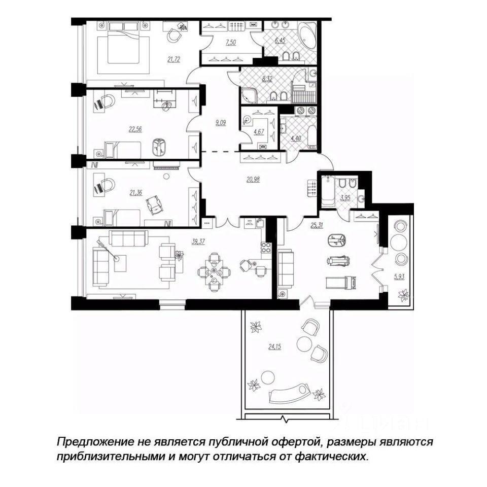 квартира р-н Гатчинский д Покровская Санкт-Петербург, Петроградский район, ЖК «Петровская Доминанта», коса, 6 к 1 фото 1