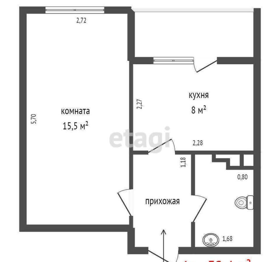 квартира г Екатеринбург р-н мкр Светлый Уктус 11, Чкаловский фото 24