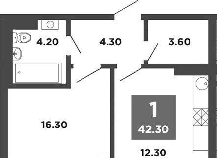 квартира г Краснодар р-н Прикубанский ул Конгрессная 16 фото 2