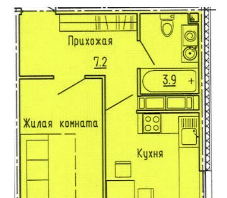квартира г Пенза р-н Октябрьский ул Яшиной 10 фото 3