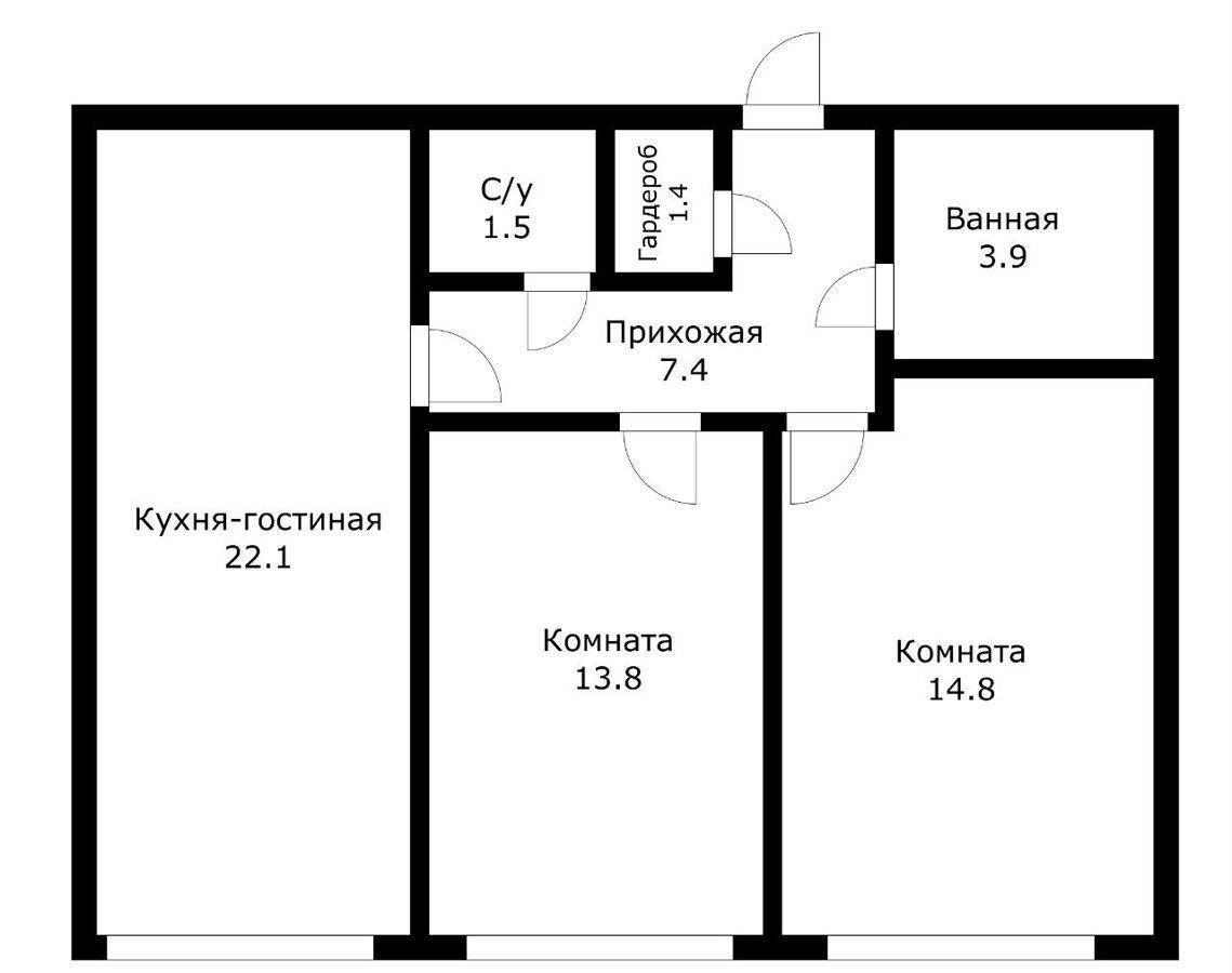 квартира р-н Тахтамукайский аул Новая Адыгея ул Песочная 1к/1 Старобжегокайское сельское поселение, Краснодарский край, Краснодар фото 18