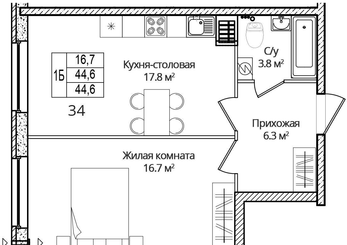 квартира р-н Псковский д Борисовичи ул Дмитрия Яковлева 8 Псков фото 2