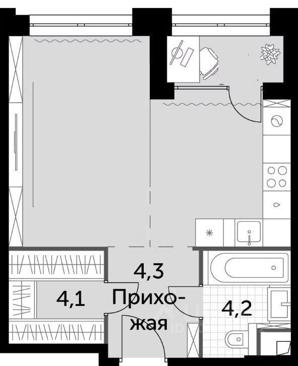 квартира г Москва СЗАО Хорошево-Мневники наб Шелепихинская 42/2 ЖК «Freedom» Московская область фото 4