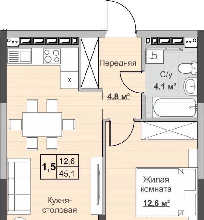 квартира г Ижевск р-н Первомайский ул Ухтомского фото 1