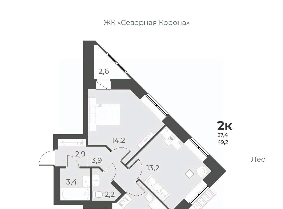 квартира г Новосибирск Заельцовская ул Декоративный Питомник 16/4 фото 1