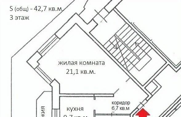 квартира г Архангельск р-н округ Майская Горка пр-кт Московский 43к/3 фото 13