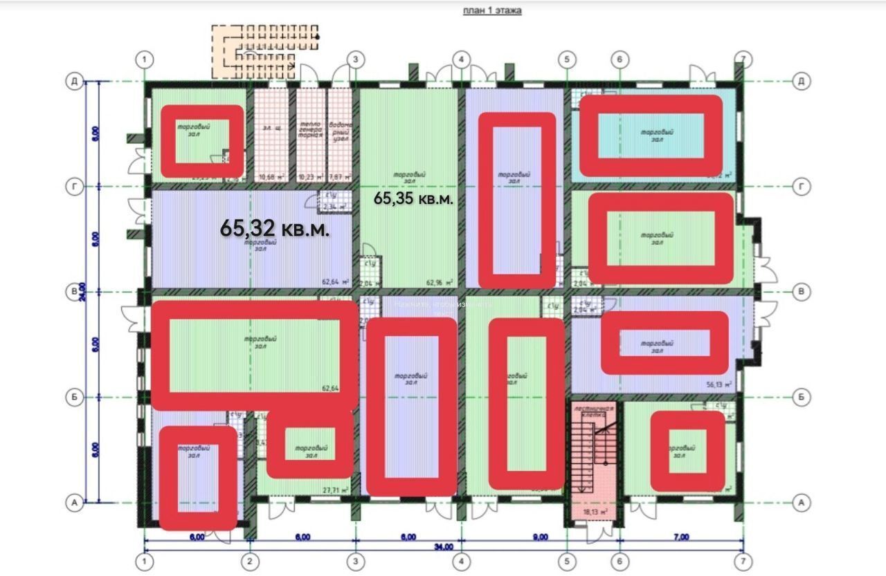 свободного назначения г Бор ул. Максима Горького, 62/1 фото 7