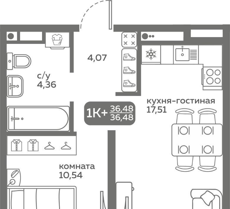 квартира г Тюмень р-н Калининский ул Вадима Бованенко 10 Калининский административный округ фото 1