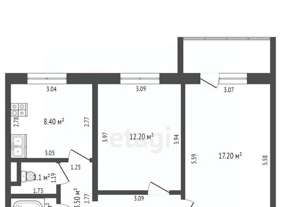 квартира г Хабаровск р-н Индустриальный ул Вахова А.А. 8б фото 17