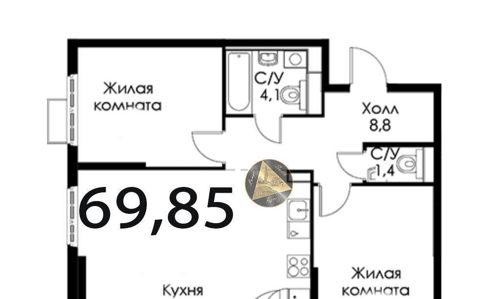 квартира г Санкт-Петербург метро Лесная Выборгская сторона Кантемировская 11 округ Сампсониевское фото 2