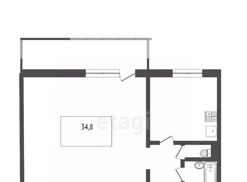 квартира г Новокузнецк р-н Заводской ул Клименко 6д фото 13